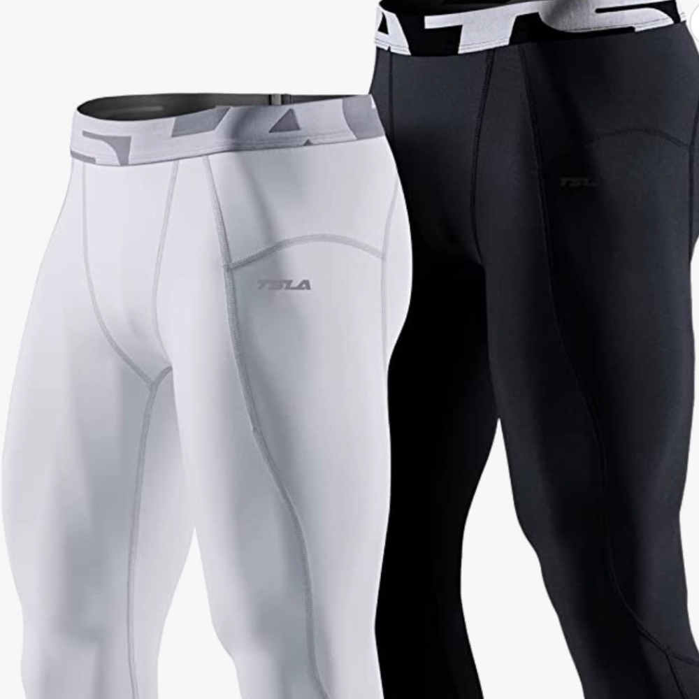TSLA Men's 3/4 (capri length) Compression Pants